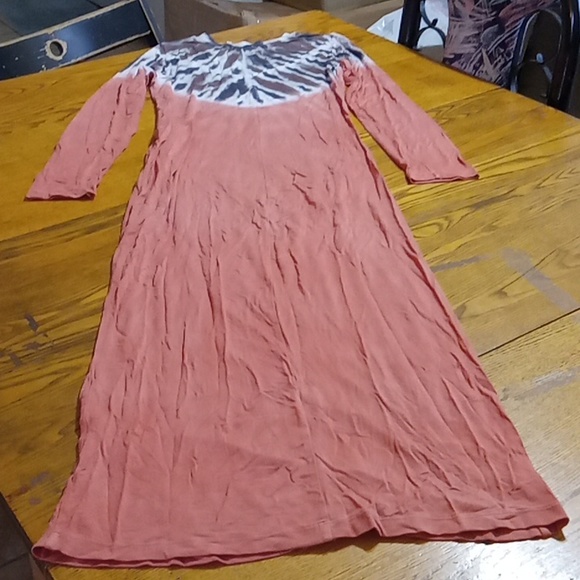 Young Broke & Fabulous MEDIUM YFB WOMEN Long Dress Tie Dye MULTICOLOR NEW Brown - Picture 8 of 9